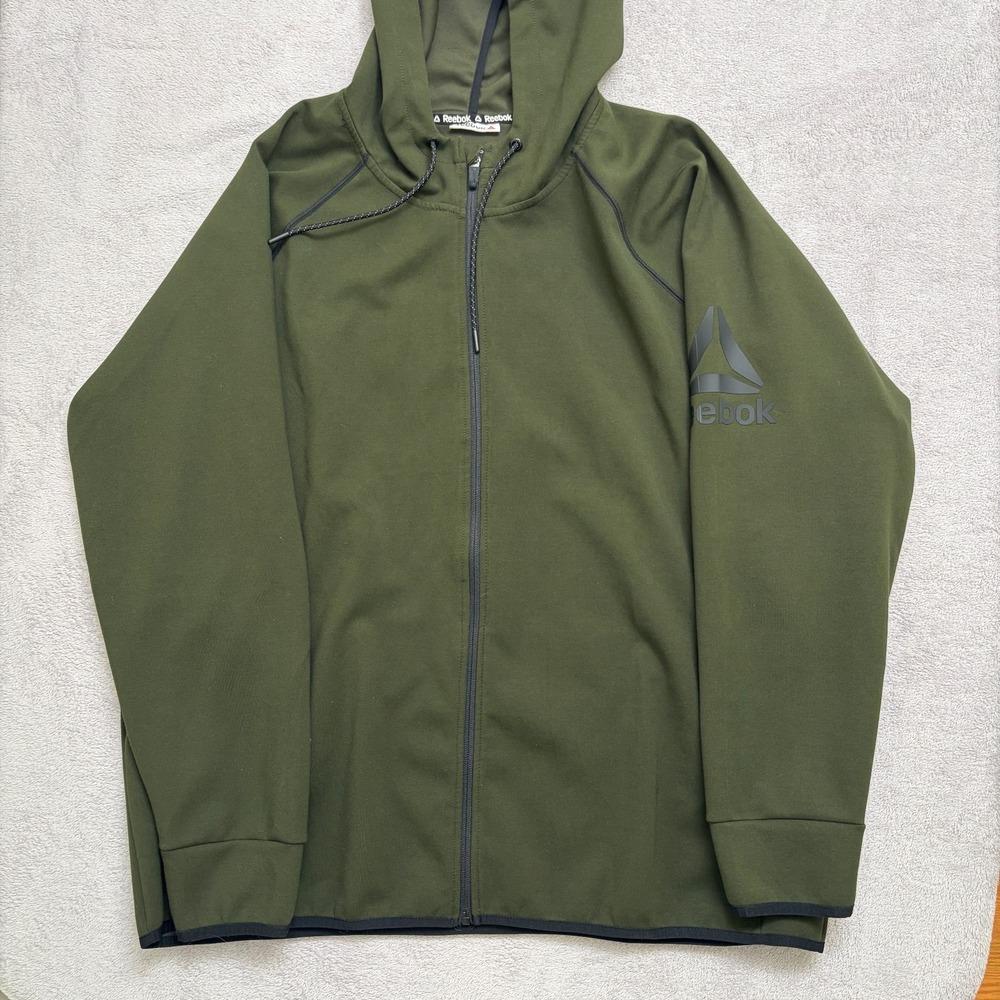Reebok Men's Active Skybox Full Zip Hoodie 3XL olive
